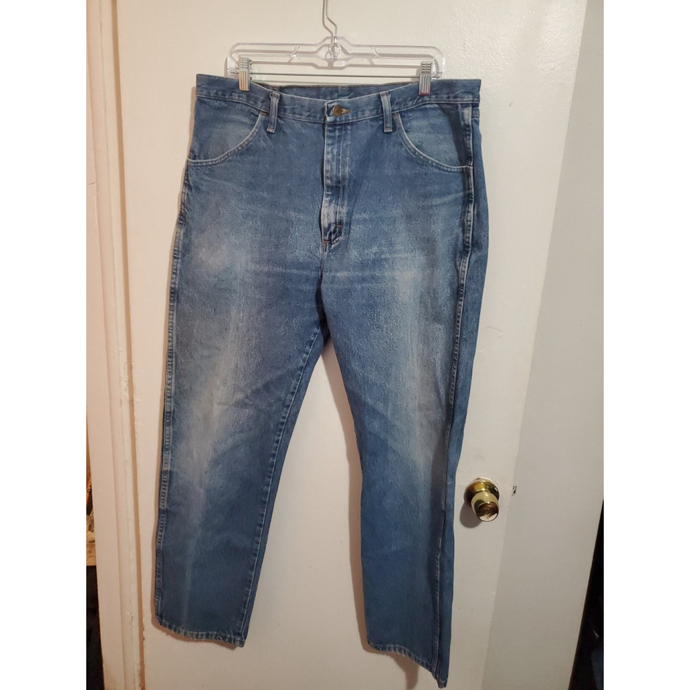 Rustler Jeans Mens Size 36X31 Blue Straight Leg High Rise Pants